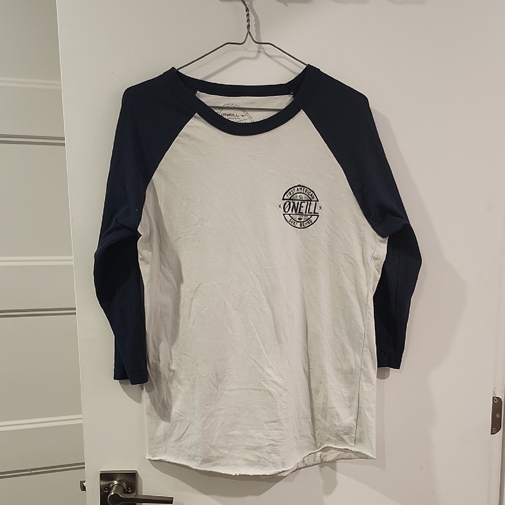 P2P 19" O'Neill Men's Long Sleeve Navy and White Tee